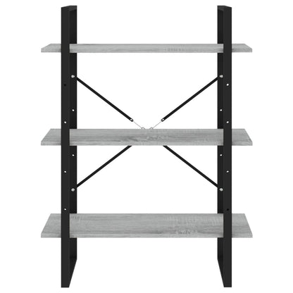 Boekenkast Eikenkleurig Grijs Sonoma 80 x 30 x 105 cm Bewerkt hout