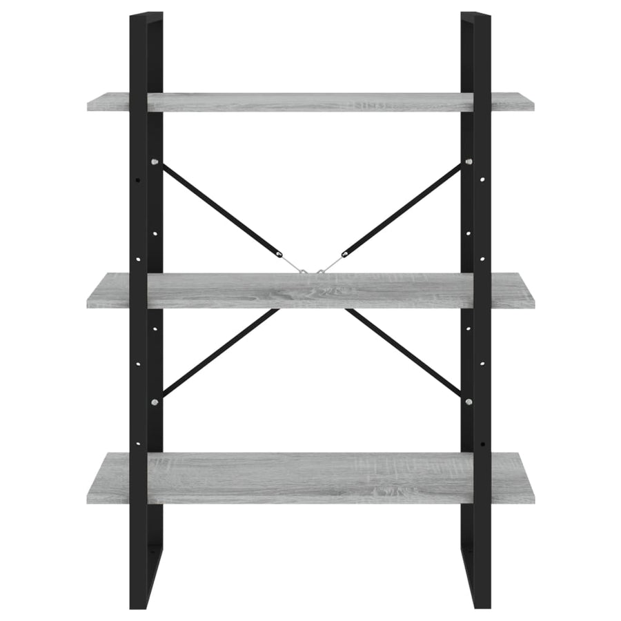 Boekenkast Eikenkleurig Grijs Sonoma 80 x 30 x 105 cm Bewerkt hout