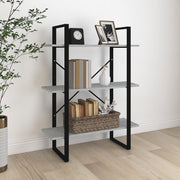 Boekenkast 80x30x105 cm bewerkt hout grijs