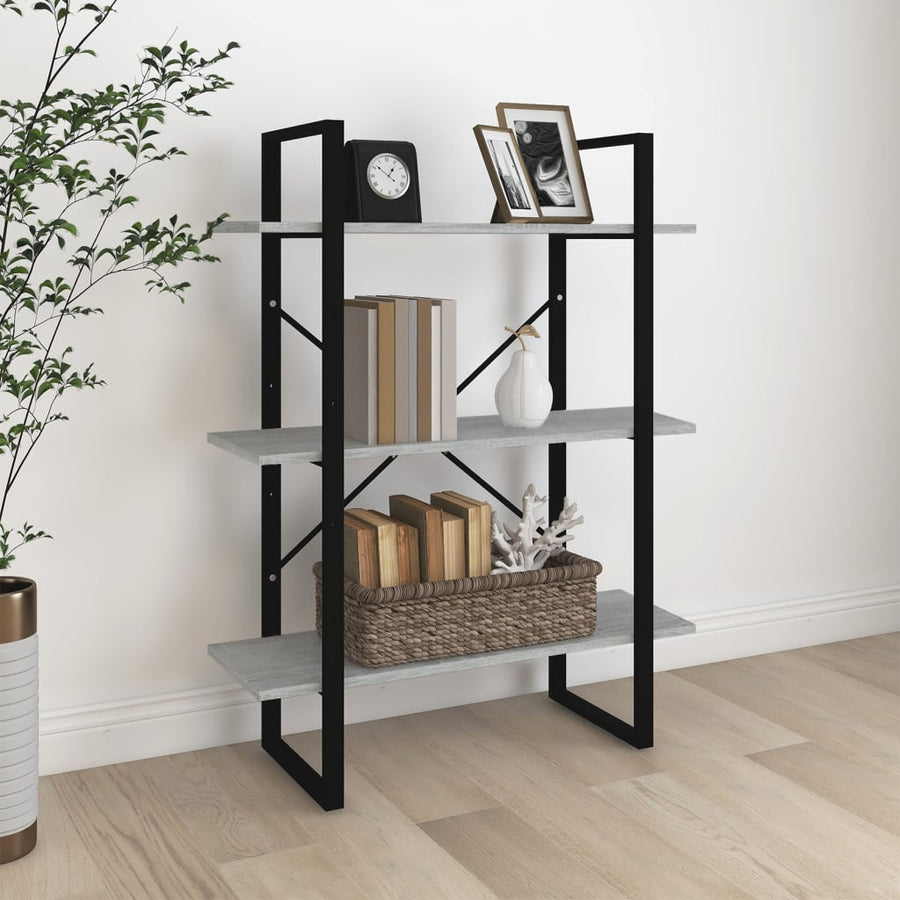 Boekenkast Eikenkleurig Grijs Sonoma 80 x 30 x 105 cm Bewerkt hout