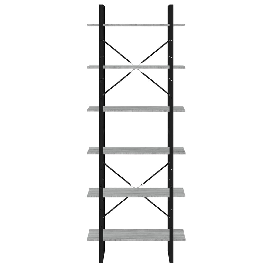 Hoge Kast Eikenkleurig Grijs Sonoma 80 x 30 x 210 cm Bewerkt hout