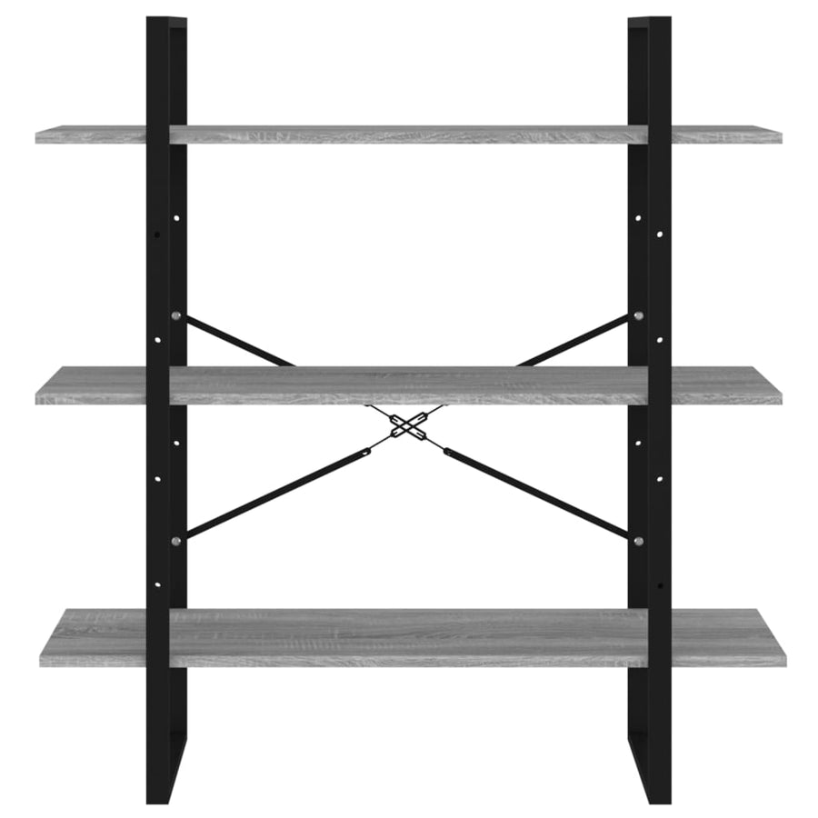 Boekenkast Eikenkleurig Grijs Sonoma 100 x 30 x 105 cm Bewerkt hout