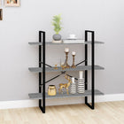 Boekenkast 100x30x105 cm grijs sonoma eiken bewerkt hout