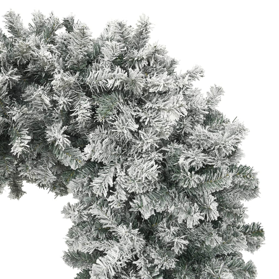 Kerstboog Met Sneeuwvlokken 240 Cm Wit En Groen 240 x 215 cm