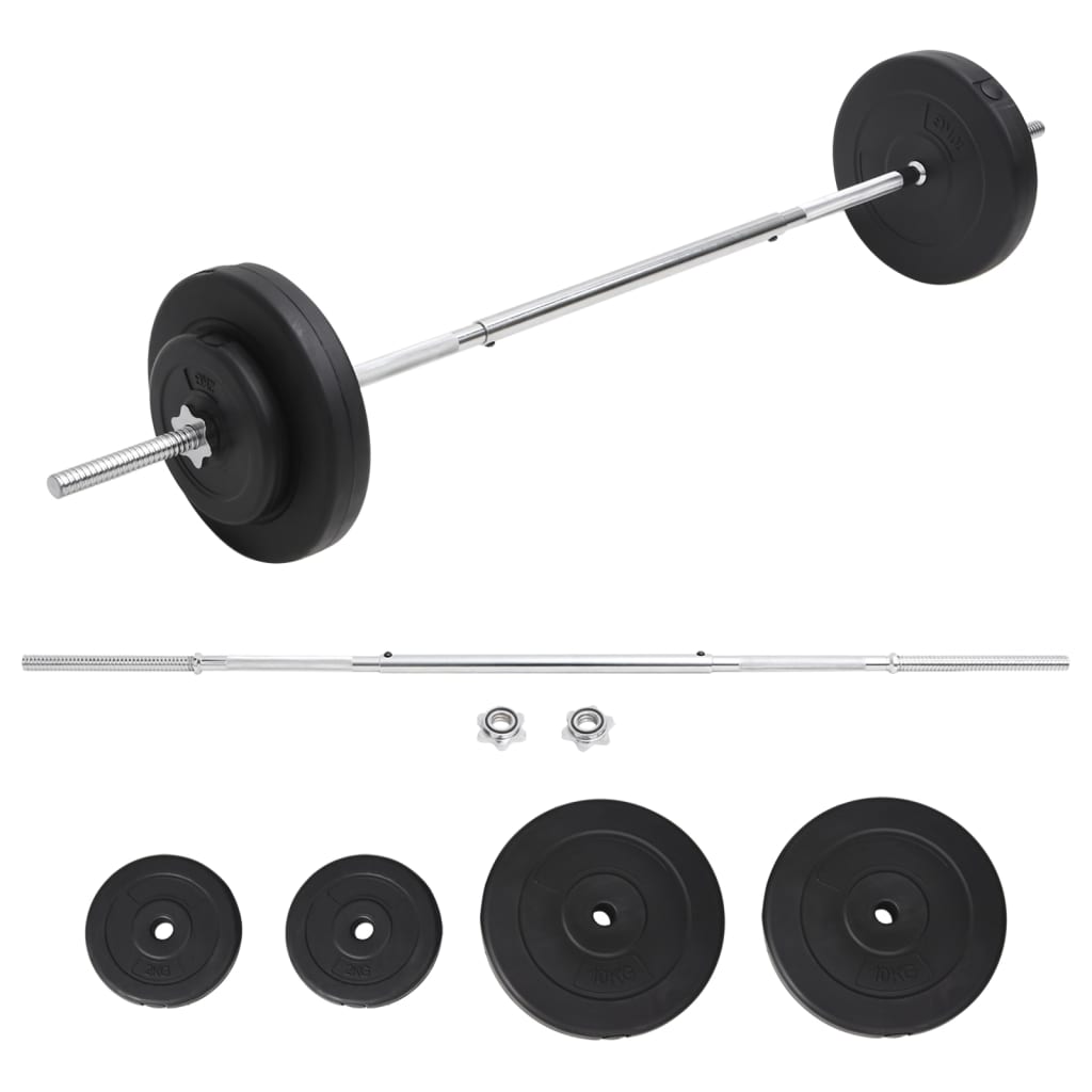 Halter Met Gewichten 30 Kg 2 x 10 kg + 2 x 2 kg