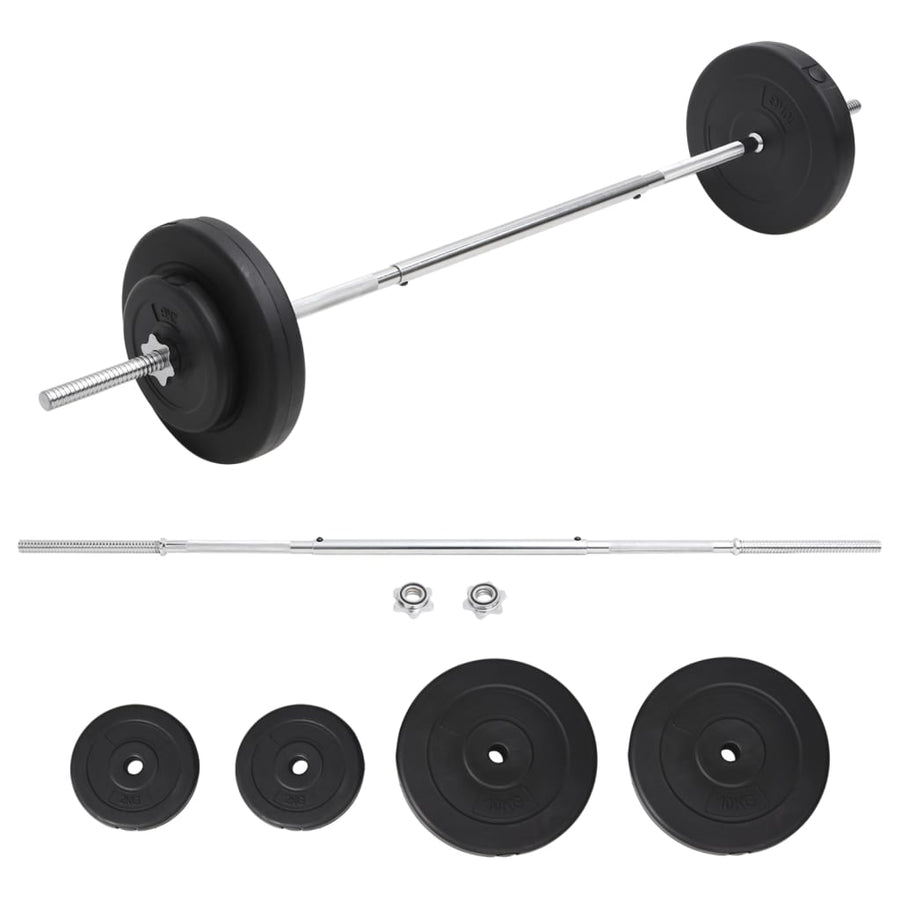 Halter Met Gewichten 30 Kg 2 x 10 kg + 2 x 2 kg