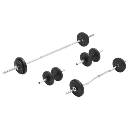 Halterset 30 kg Rechte stang + curlstang + halterstang