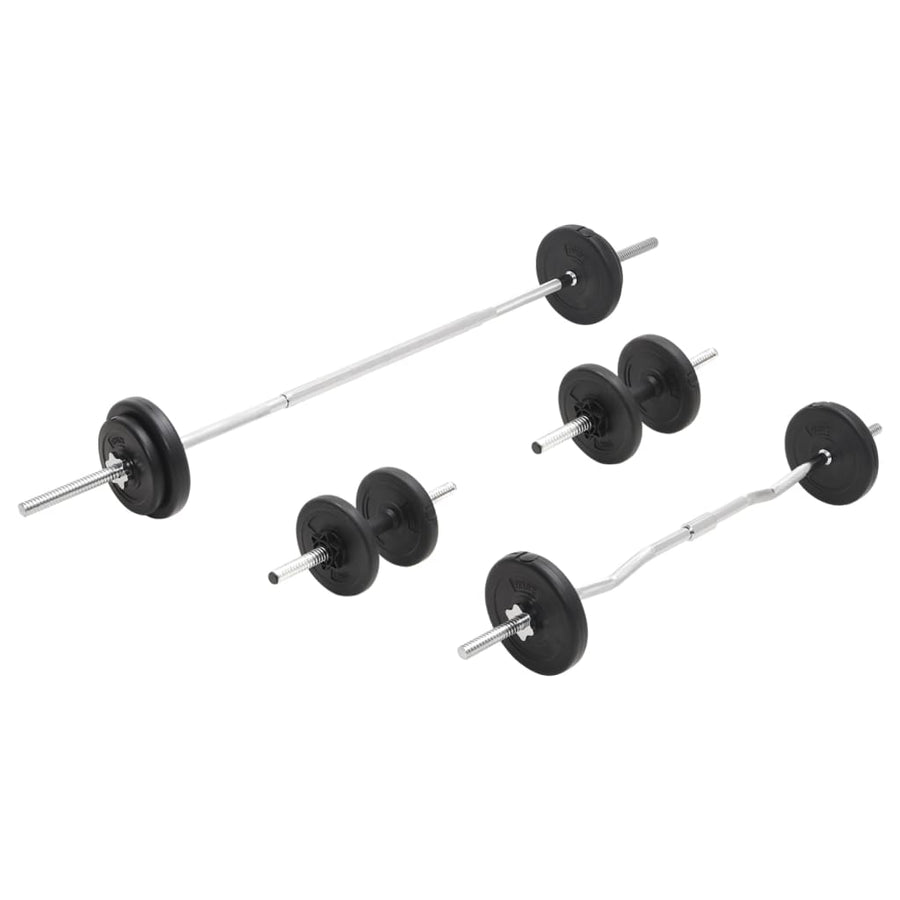 Halterset 30 kg Rechte stang + curlstang + halterstang