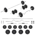 Halterset 30 kg verchroomd staal