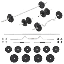 Halterset 30 kg Rechte stang + supercurlstang + halterstang