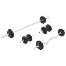 Halterset 30 kg Rechte stang + supercurlstang + halterstang