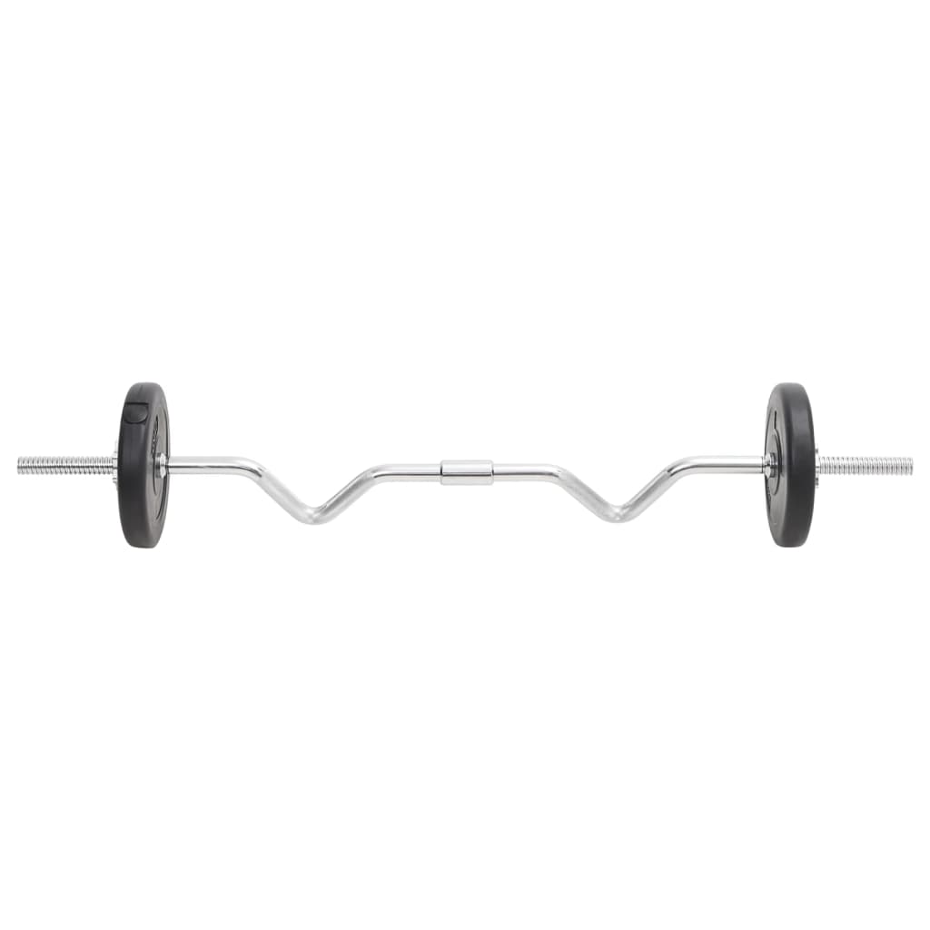 Halterset 30 kg Rechte stang + supercurlstang + halterstang