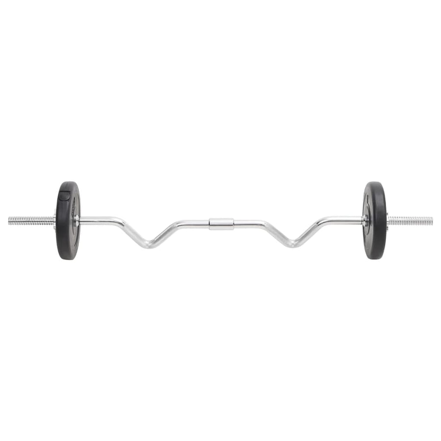 Halterset 30 kg Rechte stang + supercurlstang + halterstang