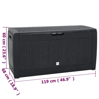 Tuinbox 119X48X60 Cm Polypropeen Antracietkleurig 310 l