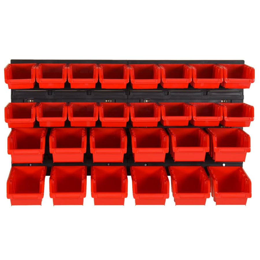 -Delige Sorteersysteemset 77X39 Cm Polypropeen Rood En Zwart 30
