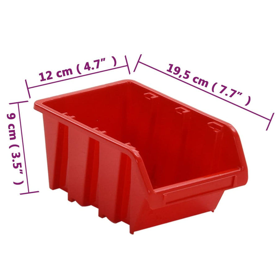 -Delige Sorteersysteemset 77X39 Cm Polypropeen Rood En Zwart 30