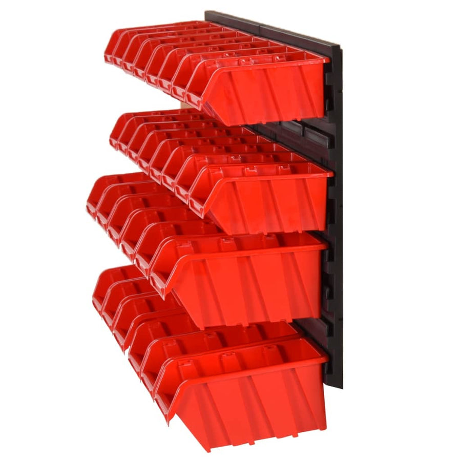 -Delige Sorteersysteemset 77X39 Cm Polypropeen Rood En Zwart 30