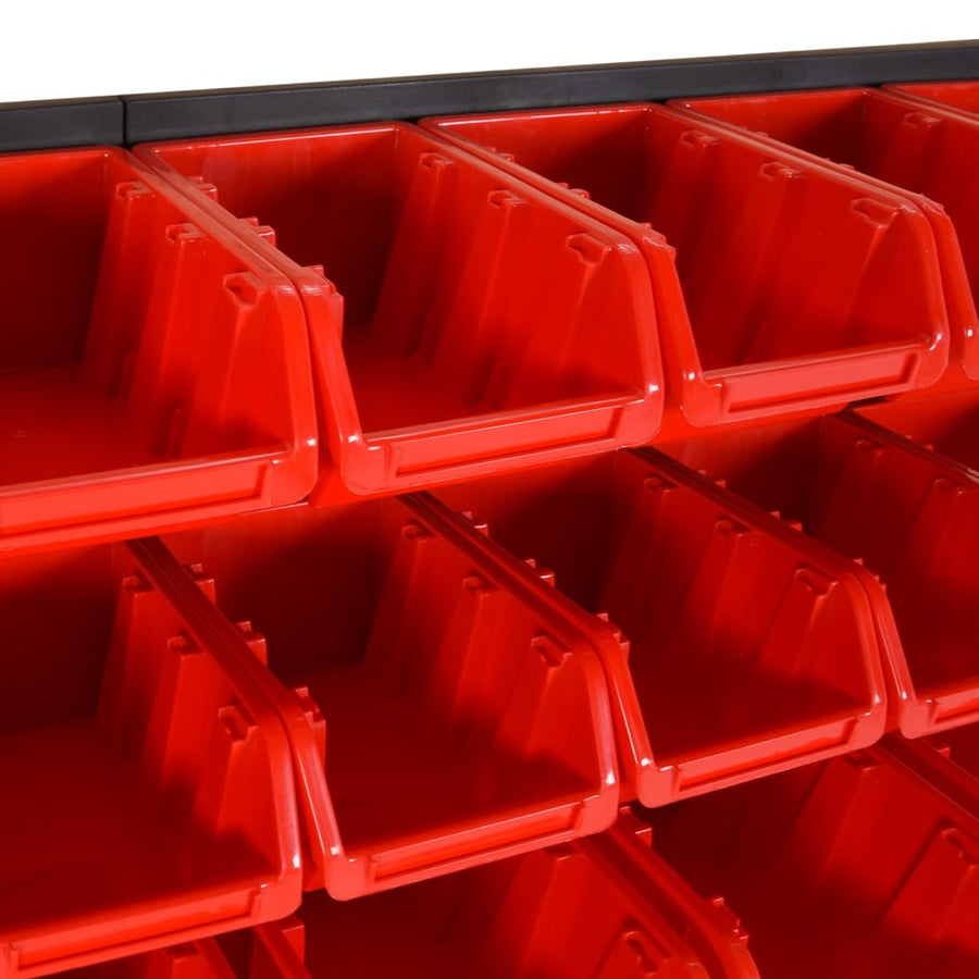 -Delige Sorteersysteemset 77X39 Cm Polypropeen Rood En Zwart 30