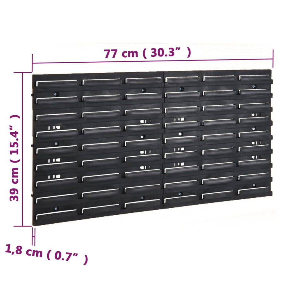 -Delige Sorteersysteemset 77X39 Cm Polypropeen Rood En Zwart 30