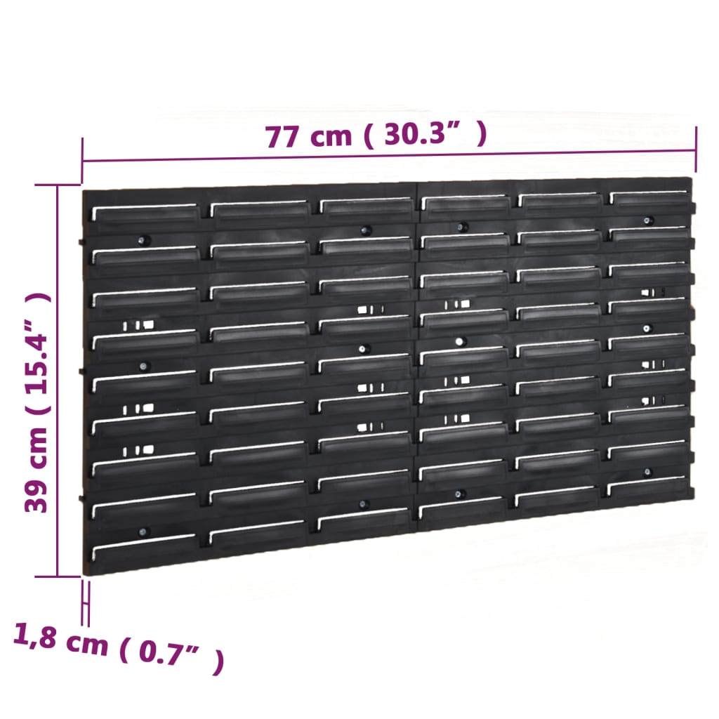 26-delige Sorteersysteemset 77x39 cm polypropeen rood en zwart