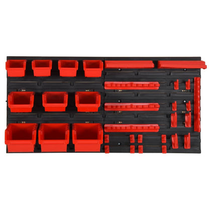 35-delige Sorteersysteemset 77x39 cm polypropeen rood en zwart