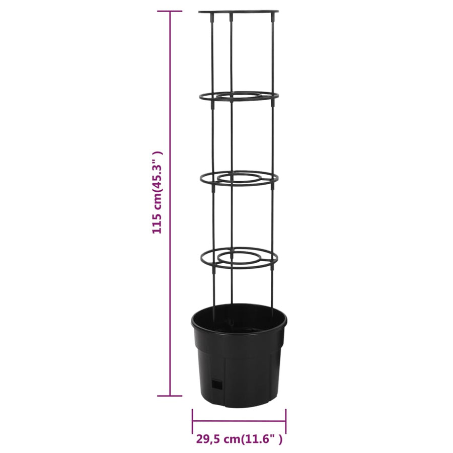 Tomatenkweekpot Ø29,5X115 Cm Polypropeen Antracietkleurig
