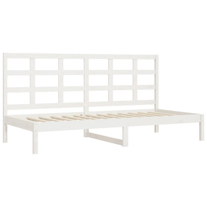 Slaapbank zonder matras 80x200 cm massief grenenhout wit