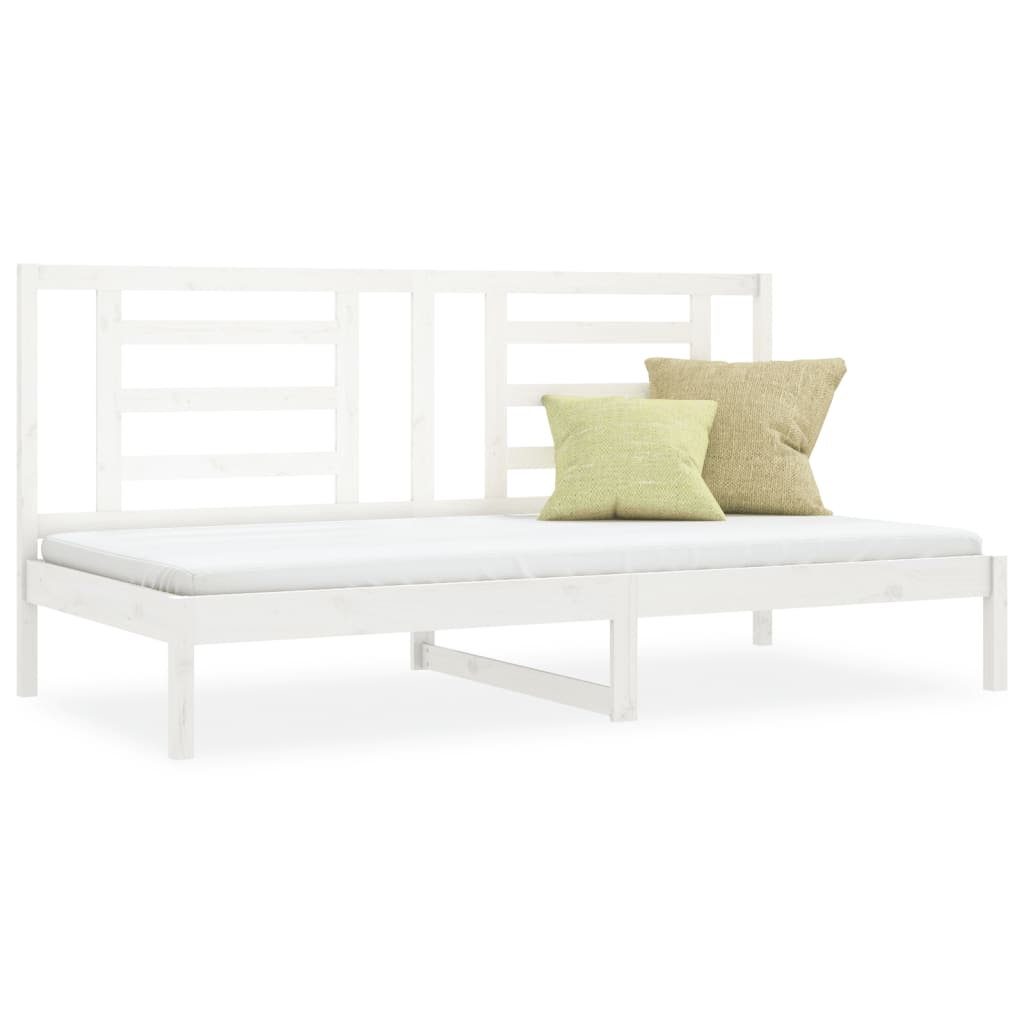 Slaapbank 90X200 Cm Massief Grenenhout Wit