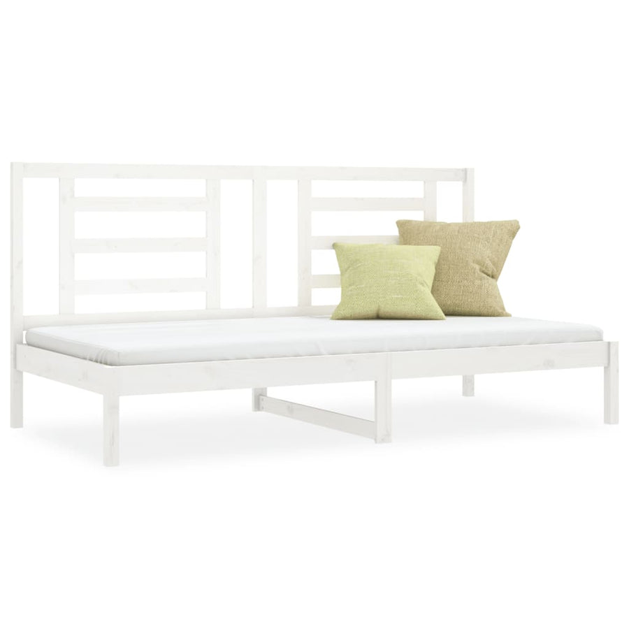 Slaapbank 90X200 Cm Massief Grenenhout Wit