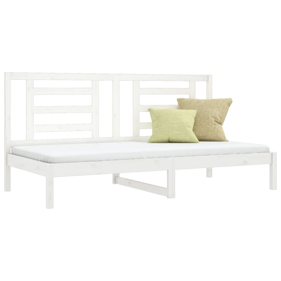 Slaapbank 90X200 Cm Massief Grenenhout Wit