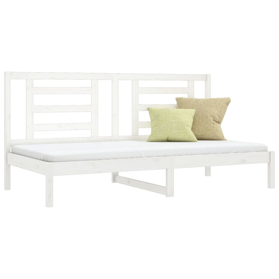 Slaapbank 80X200 Cm Massief Grenenhout Wit