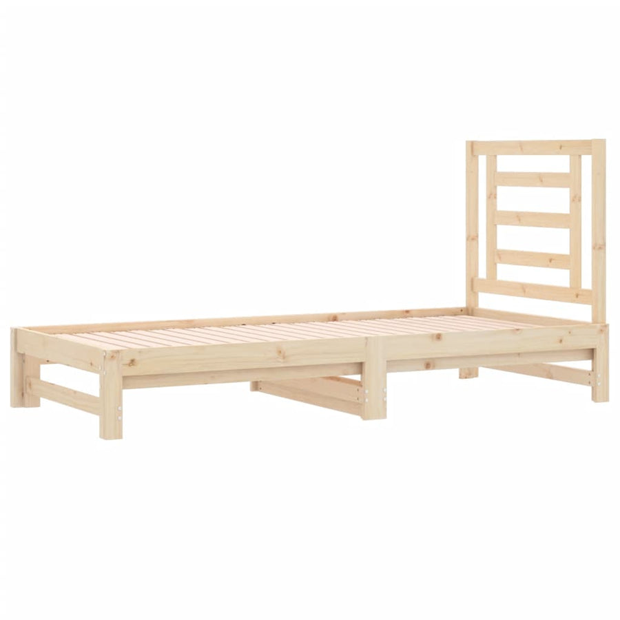 Slaapbank Uitschuifbaar Massief Grenenhout 2X(90X190) Cm
