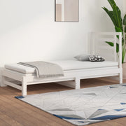Slaapbank massief grenenhout wit 2x(90x190) cm