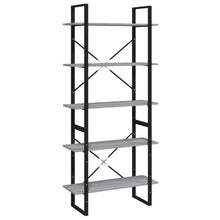 Boekenkast Bewerkt Hout Eikenkleurig 80 x 30 x 175 cm Grijs sonoma