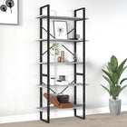 Boekenkast 80x30x175 cm bewerkt hout grijs