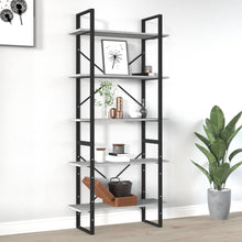 Boekenkast Bewerkt Hout Eikenkleurig 80 x 30 x 175 cm Grijs sonoma