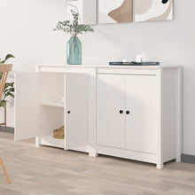 2 St Dressoirs 70X35X80 Cm Massief Grenenhout Wit