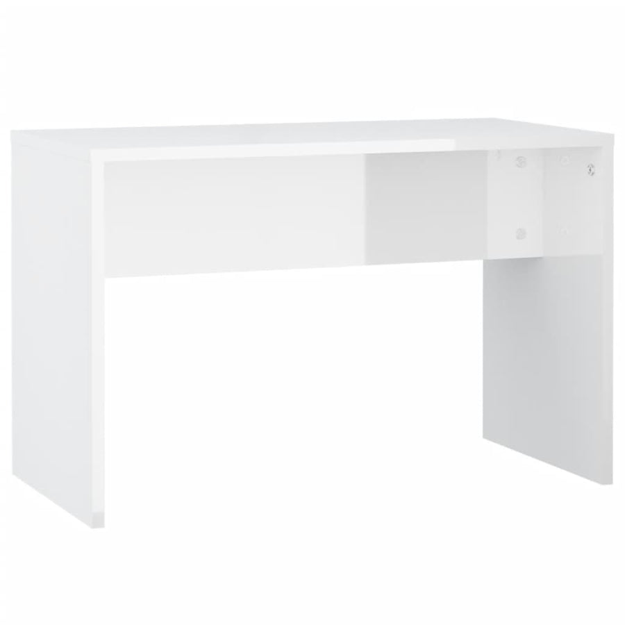 Kaptafelset met LED's bewerkt hout hoogglans wit 74.5 x 40 x 141 cm Hoogglans wit