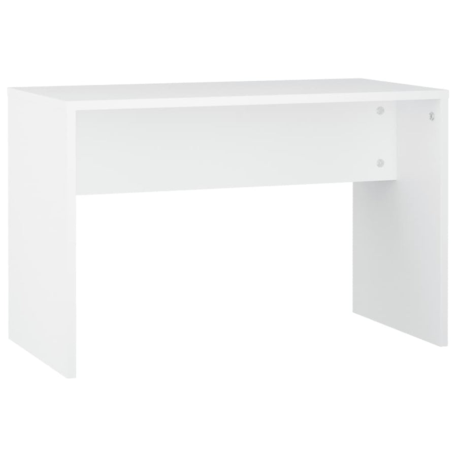 Kaptafelset met LED's bewerkt hout wit 86.5 x 35 x 136 cm Wit