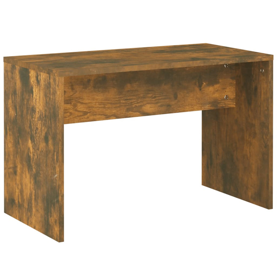 Kaptafelset met LED's bewerkt hout gerookt eiken 86.5 x 35 x 136 cm Gerookt eiken