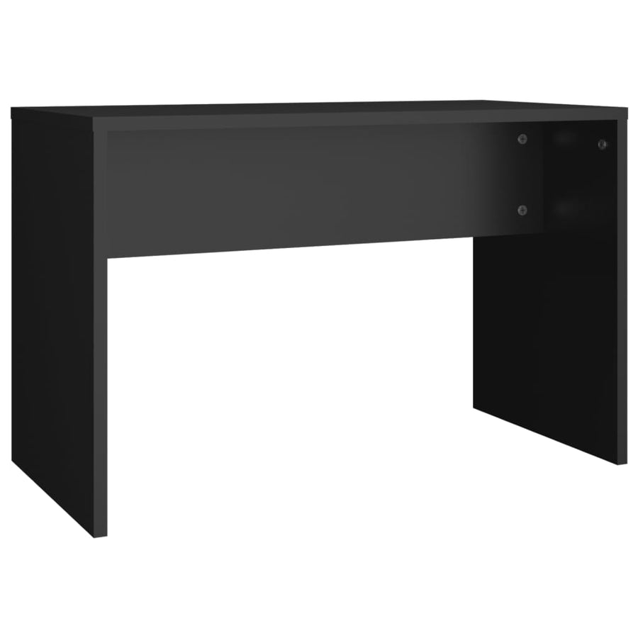 Kaptafelset met LED-verlichting bewerkt hout zwart 60 x 40 x140 cm Zwart