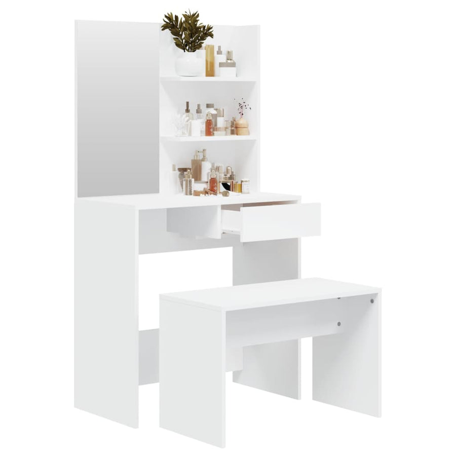 Kaptafelset 74,5x40x141 cm wit Wit