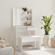 Kaptafelset 74,5x40x141 cm wit bewerkt hout