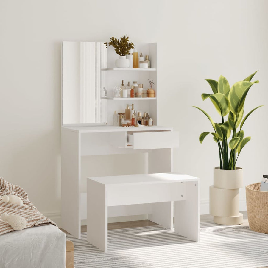 Kaptafelset 74,5x40x141 cm wit Wit