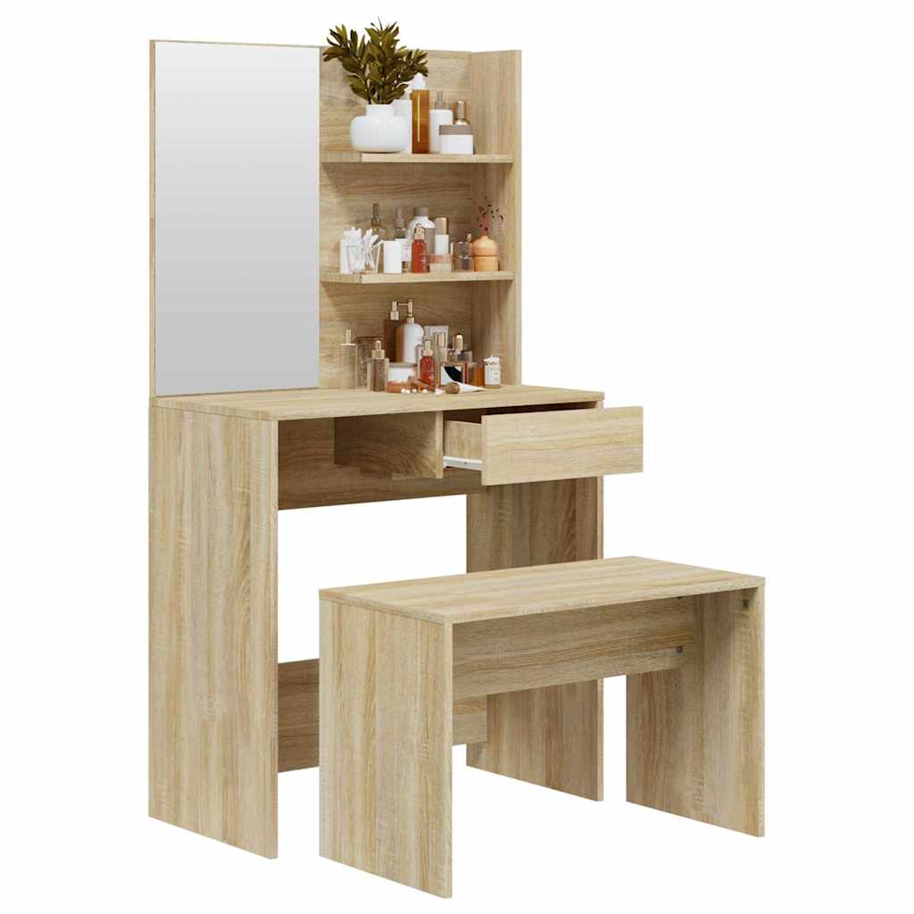 Kaptafelset 74,5X40X141 Cm Kleurig Sonoma eiken