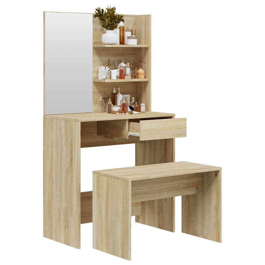 Kaptafelset 74,5X40X141 Cm Kleurig Sonoma eiken