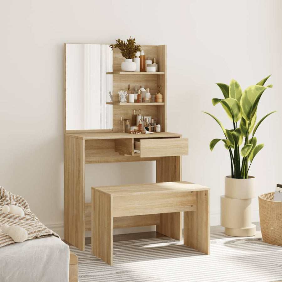 Kaptafelset 74,5X40X141 Cm Kleurig Sonoma eiken