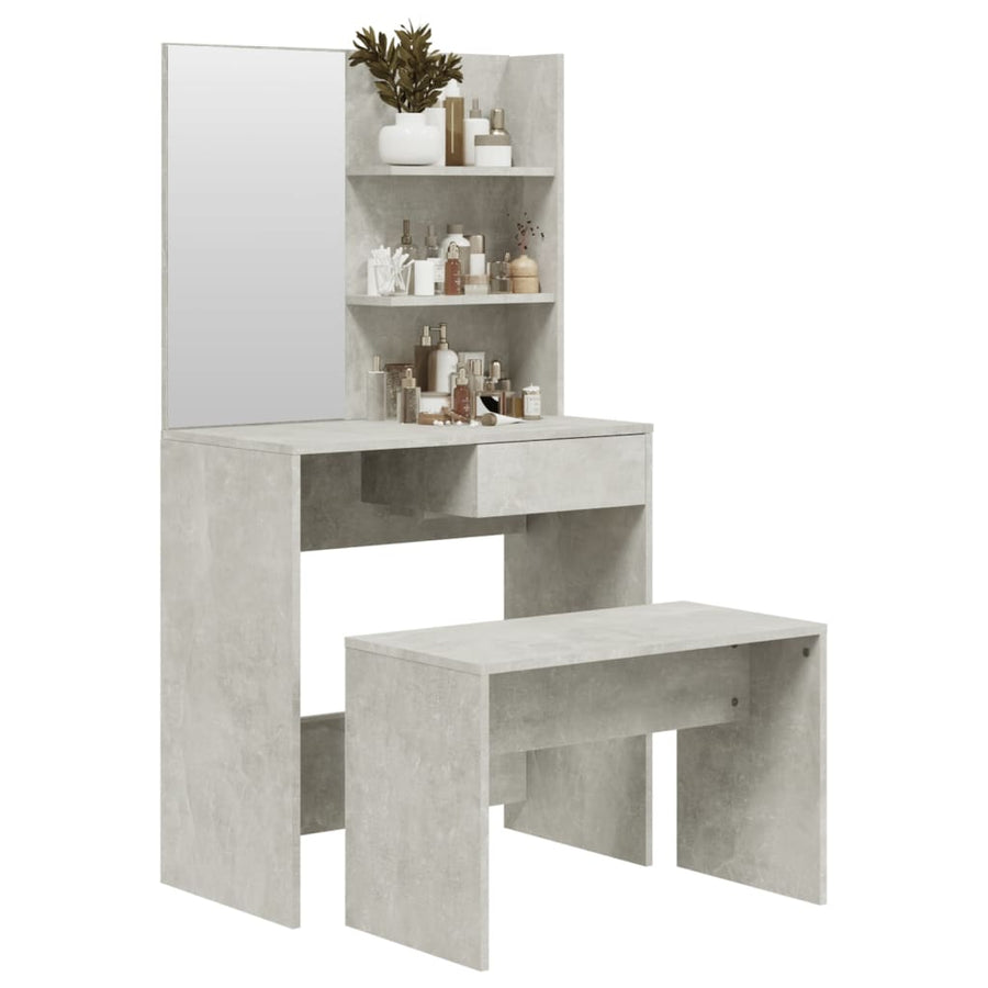 Kaptafelset 74,5X40X4 Cm Betongrijs