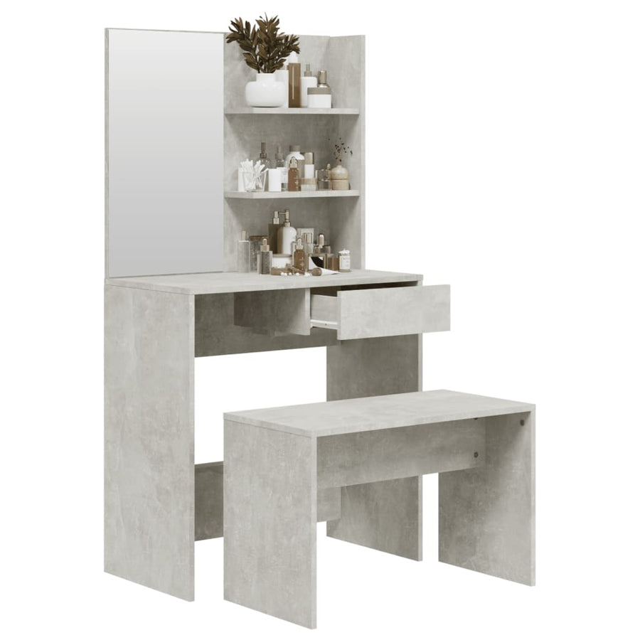 Kaptafelset 74,5X40X4 Cm Betongrijs