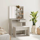 Dressing Table Set 74.5x40x141 cm concrete grey